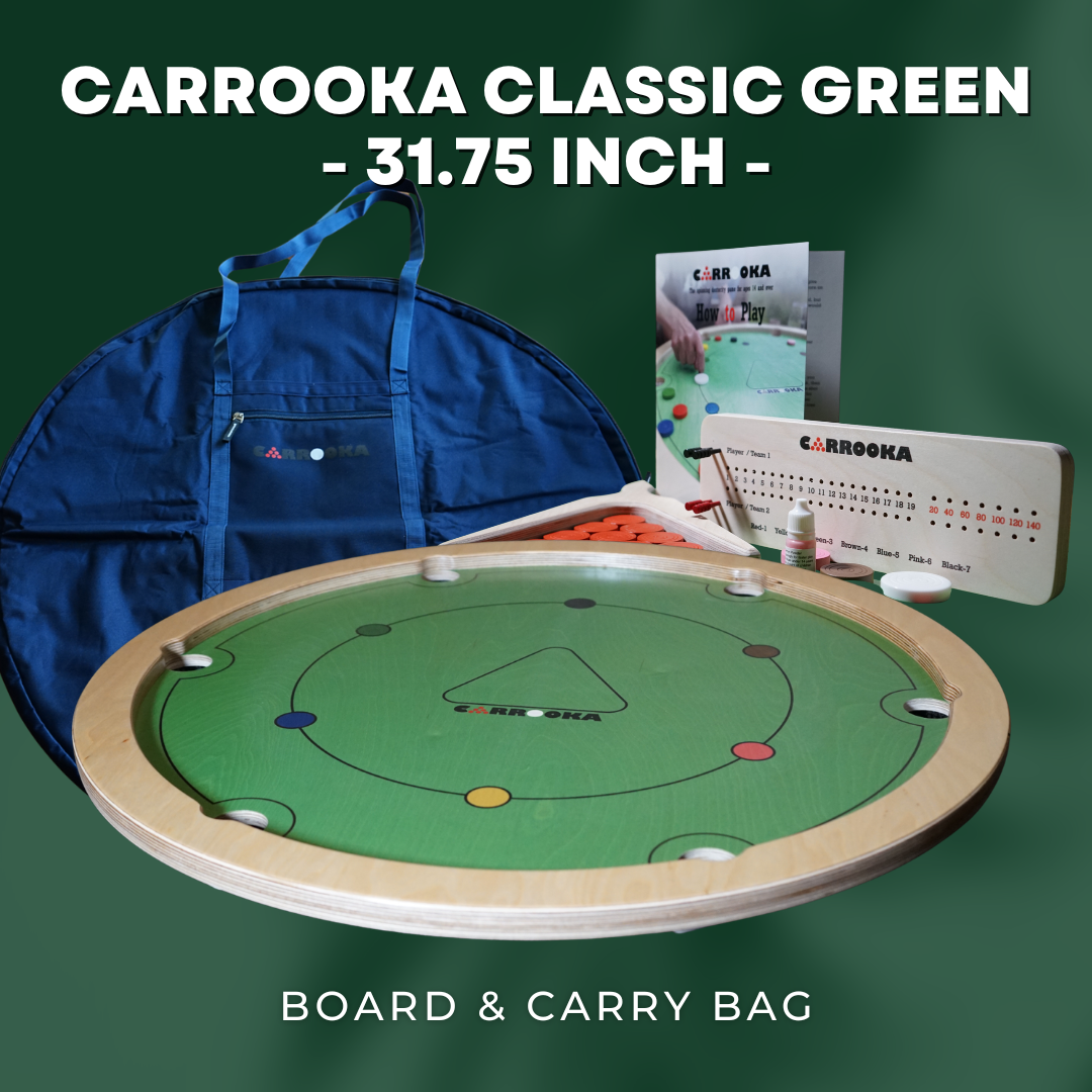 Carrooka Classic Green Board Set & Carry Bag