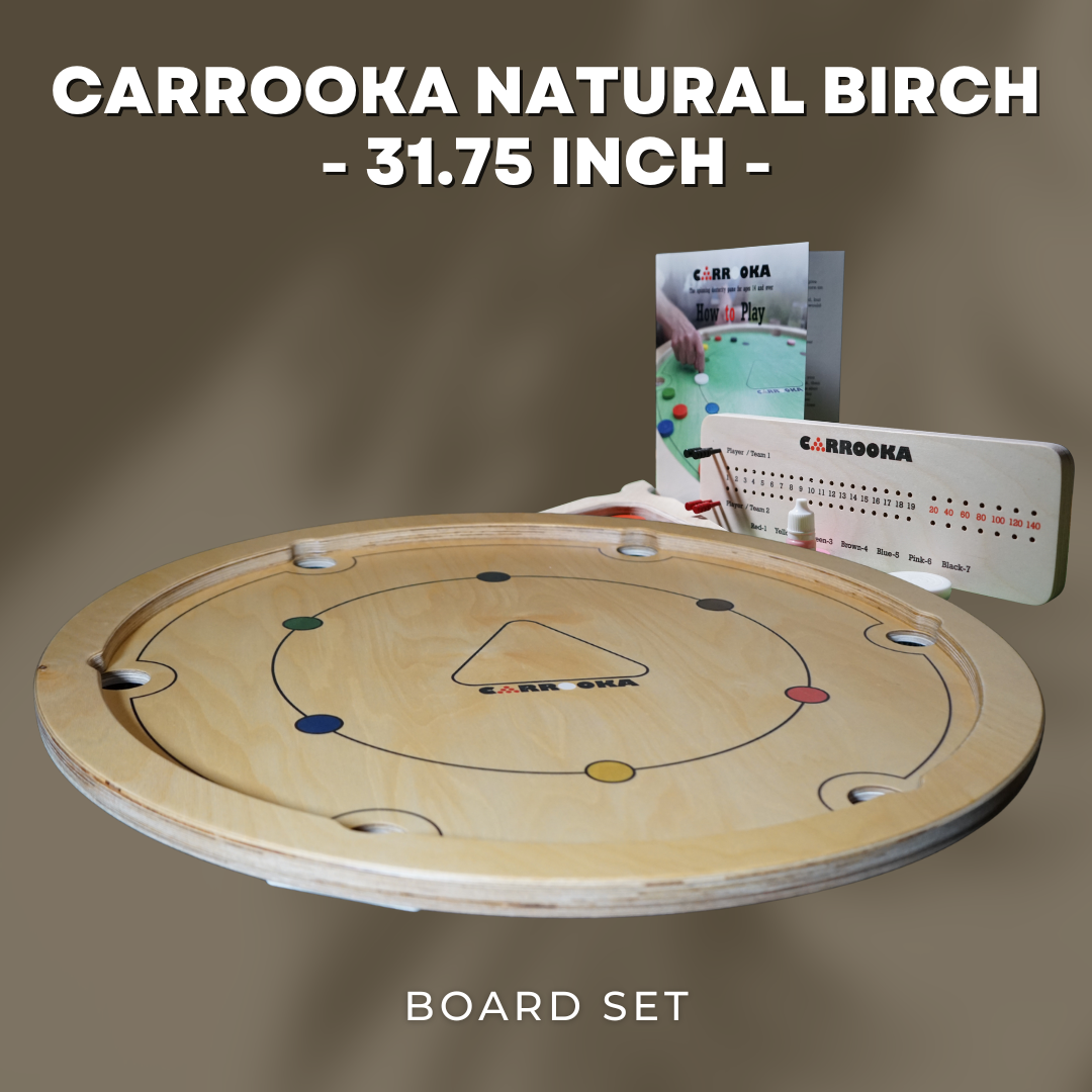 Carrooka Natural Birch - 31.75 inch - Play Pool or Snooker All on One Board