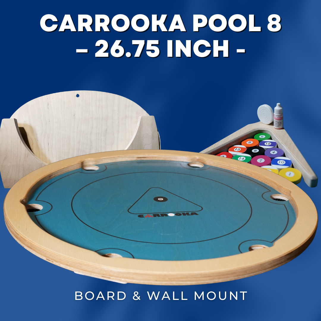 Carrooka Pool 8 Board Set & Wall Mount