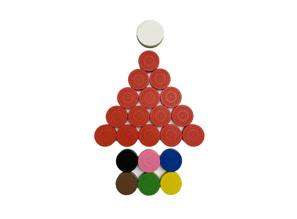 carrooka snooker counters with striker on white background
